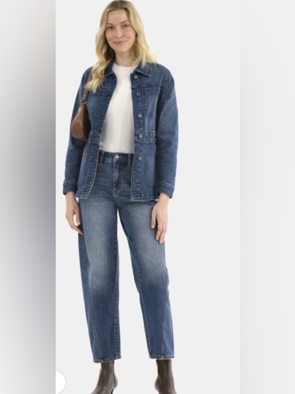 New In Plastic -Time and Tru Women's Denim Utility Jacket-Medium Wash Size XL - Picture 10 of 10